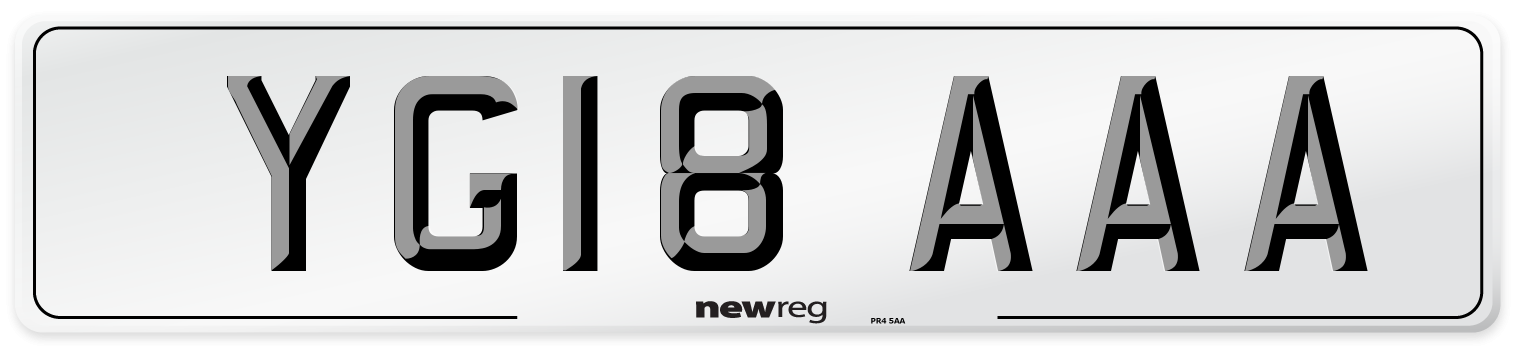 YG18 AAA Number Plate from New Reg